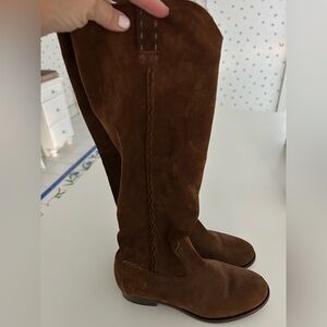 FRYE | Soft Leather Suede Pull On Tall Brown Boots 6 Knee High like new